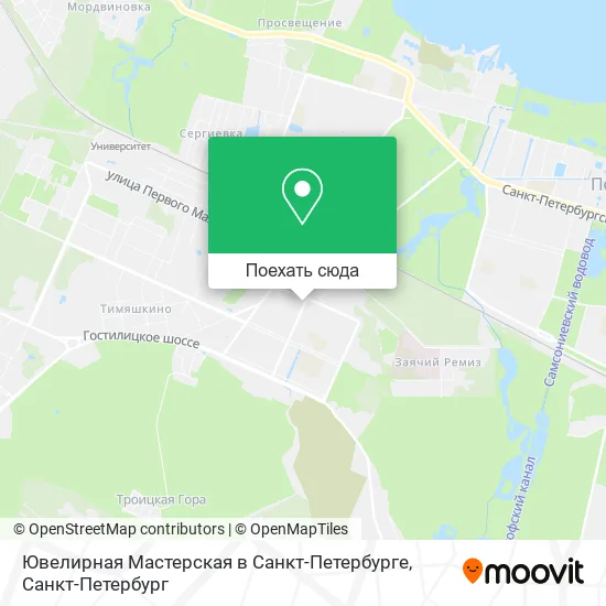 Карта Ювелирная Мастерская в Санкт-Петербурге