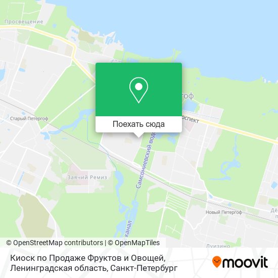 Карта Киоск по Продаже Фруктов и Овощей, Ленинградская область