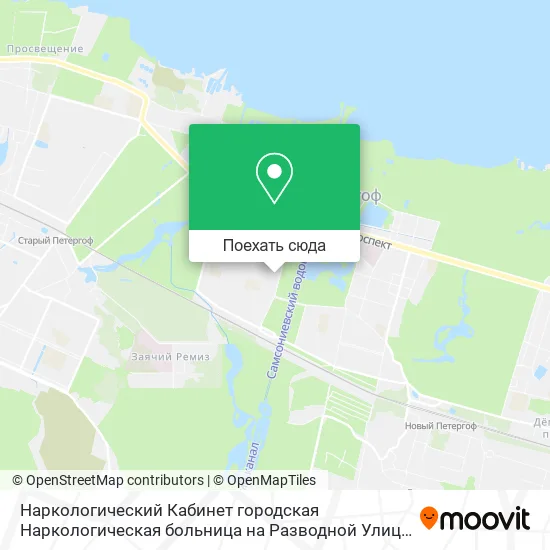 Карта Наркологический Кабинет городская Наркологическая больница на Разводной Улице