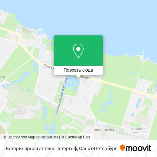 Карта Ветеринарная аптека Петергоф
