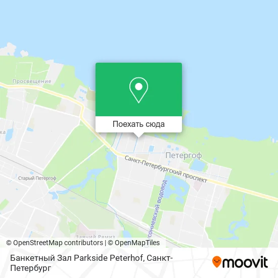 Карта Банкетный Зал Parkside Peterhof