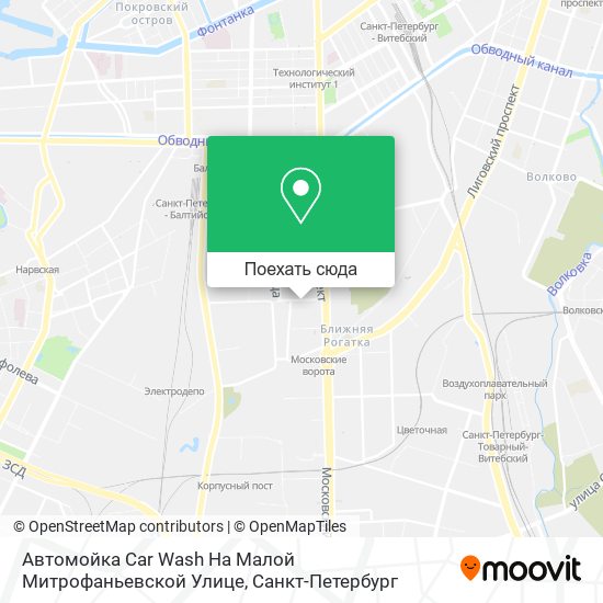 Карта Автомойка Car Wash На Малой Митрофаньевской Улице