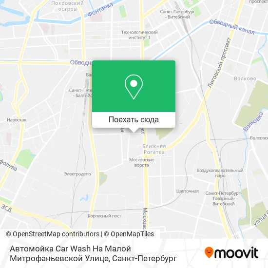 Карта Автомойка Car Wash На Малой Митрофаньевской Улице