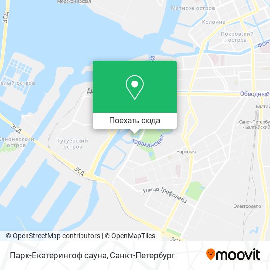 Карта Парк-Екатерингоф сауна