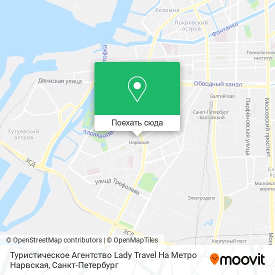 Карта Туристическое Агентство Lady Travel На Метро Нарвская