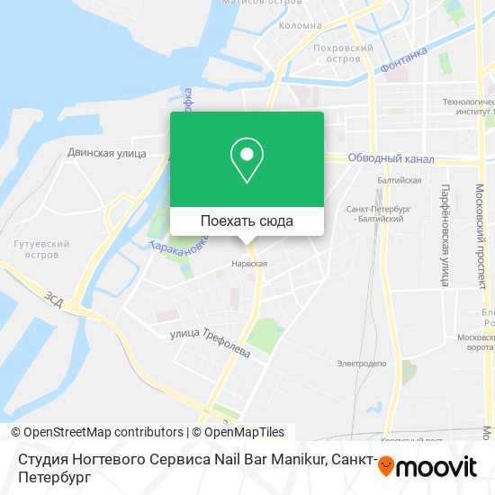 Карта Студия Ногтевого Сервиса Nail Bar Manikur