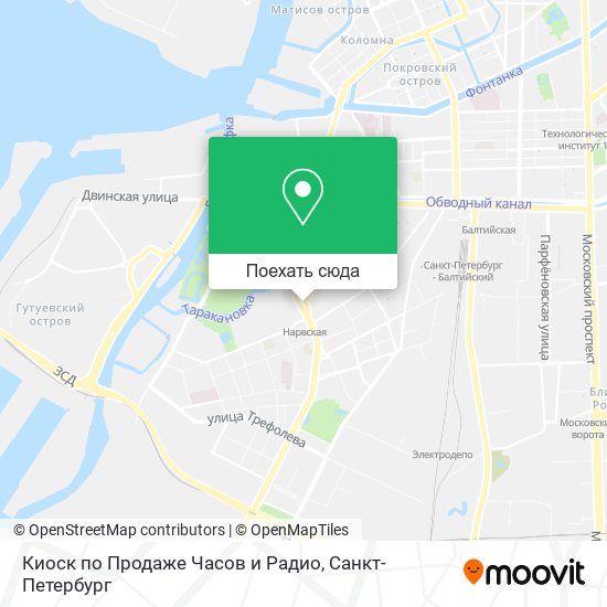 Карта Киоск по Продаже Часов и Радио