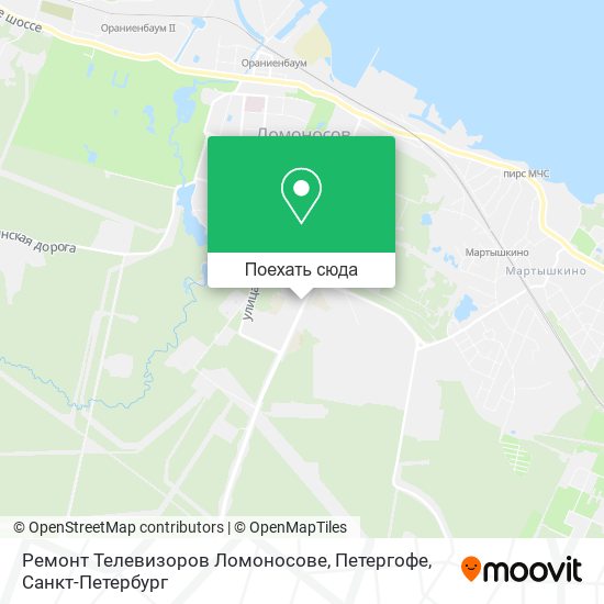 Карта Ремонт Телевизоров Ломоносове, Петергофе