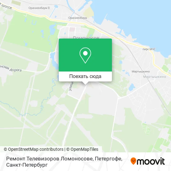 Карта Ремонт Телевизоров Ломоносове, Петергофе