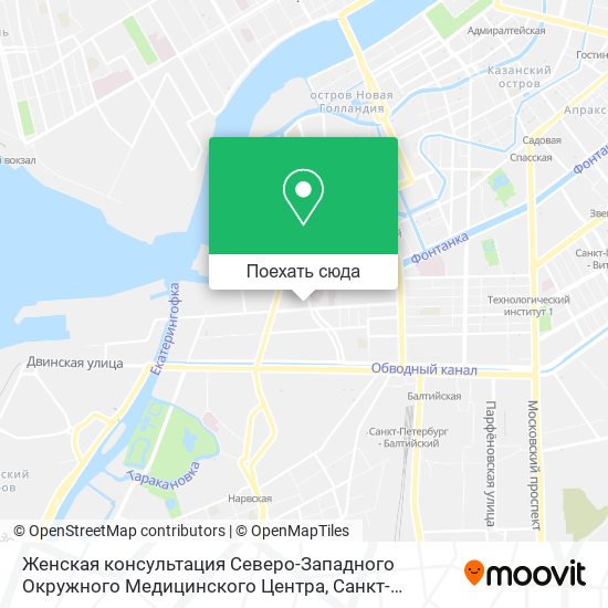 Карта Женская консультация Северо-Западного Окружного Медицинского Центра