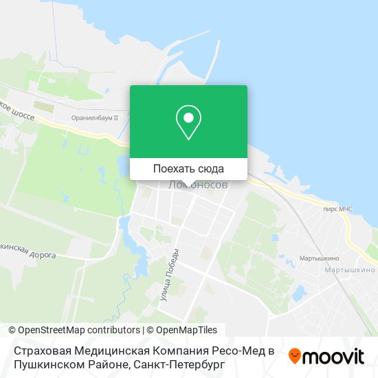 Карта Страховая Медицинская Компания Ресо-Мед в Пушкинском Районе