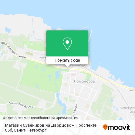 Карта Магазин Сувениров на Дворцовом Проспекте, 65б