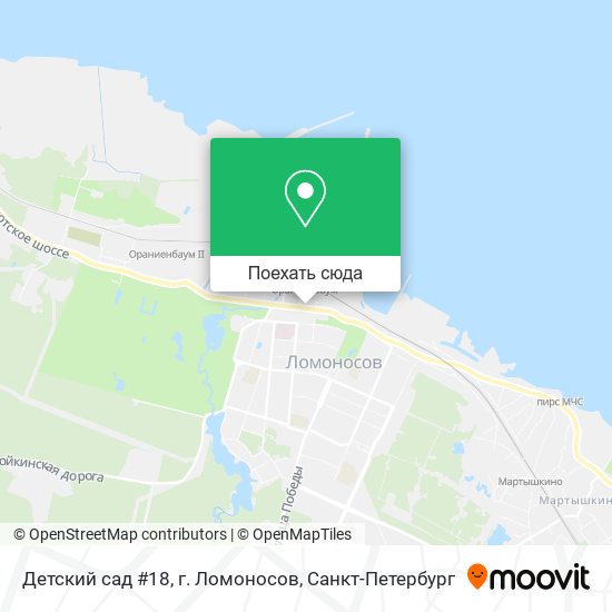 Карта Детский сад #18, г. Ломоносов