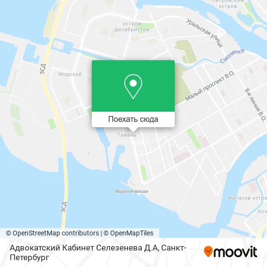 Карта Адвокатский Кабинет Селезенева Д.А