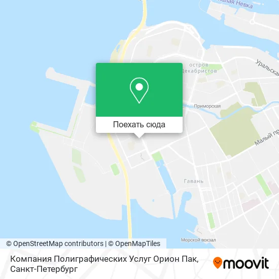 Карта Компания Полиграфических Услуг Орион Пак