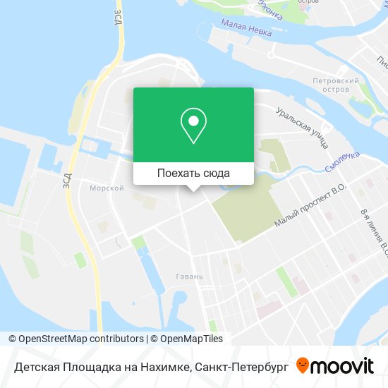 Карта Детская Площадка на Нахимке