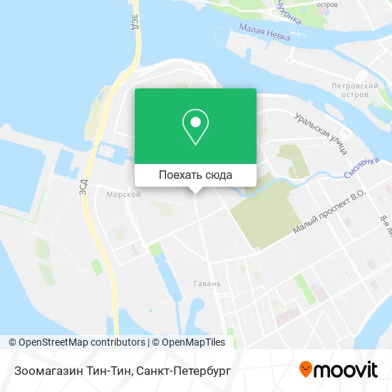 Карта Зоомагазин Тин-Тин