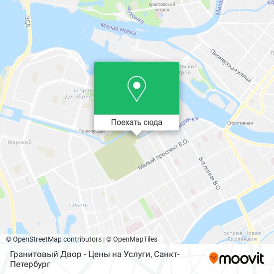 Карта Гранитовый Двор - Цены на Услуги
