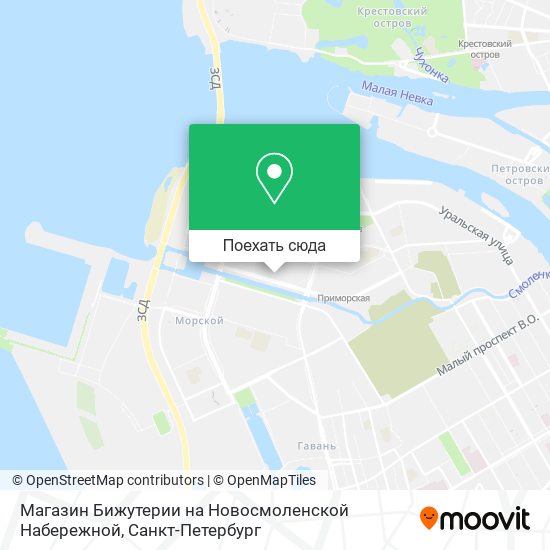Карта Магазин Бижутерии на Новосмоленской Набережной