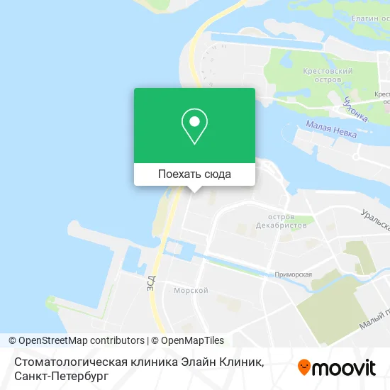 Карта Стоматологическая клиника Элайн Клиник