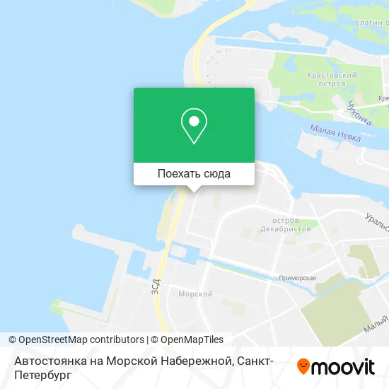 Карта Автостоянка на Морской Набережной
