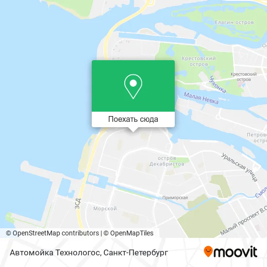 Карта Автомойка Технологос