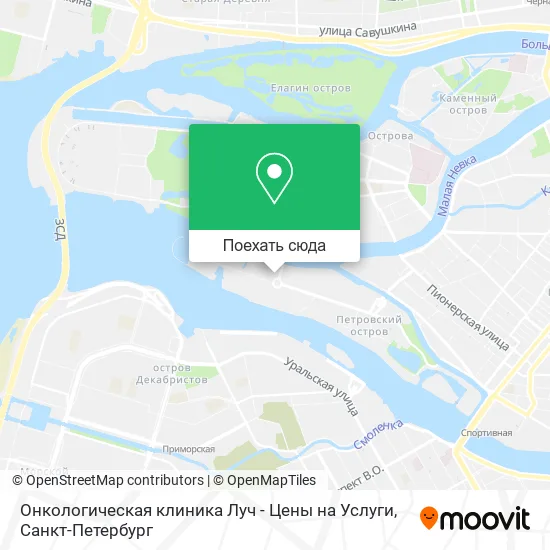 Карта Онкологическая клиника Луч - Цены на Услуги