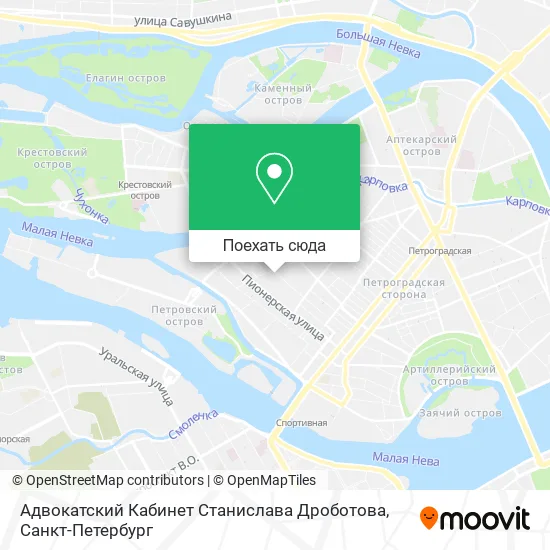 Карта Адвокатский Кабинет Станислава Дроботова