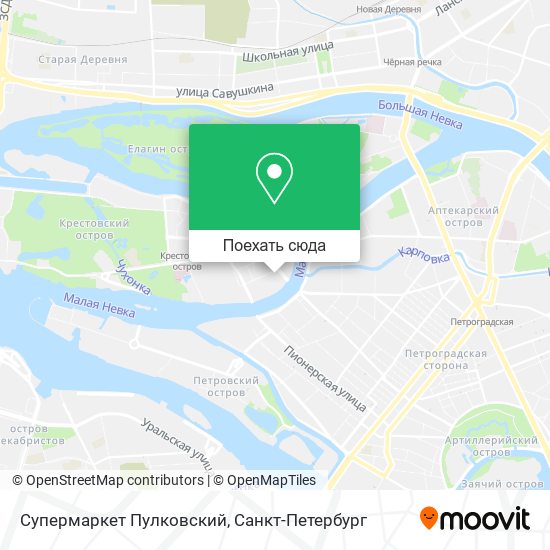 Карта Супермаркет Пулковский