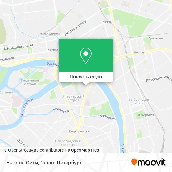Карта Европа Сити