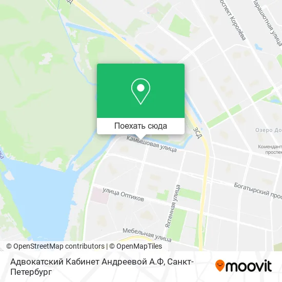 Карта Адвокатский Кабинет Андреевой А.Ф