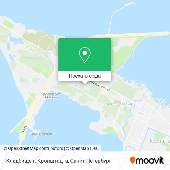 Карта Кладбище г. Кронштадта