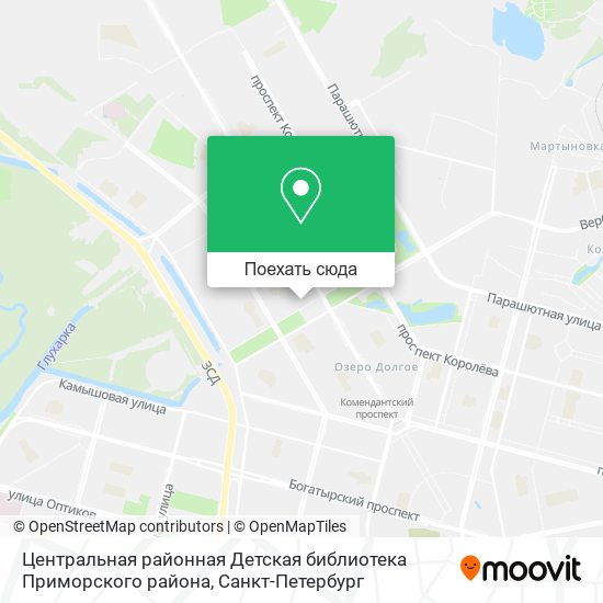 Карта Центральная районная Детская библиотека Приморского района