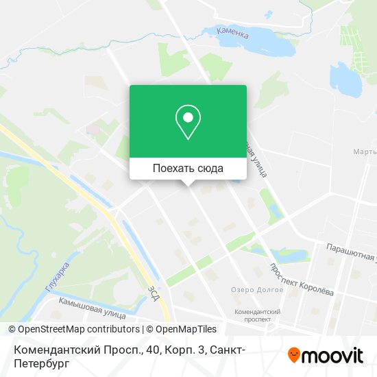 Карта Комендантский Просп., 40, Корп. 3