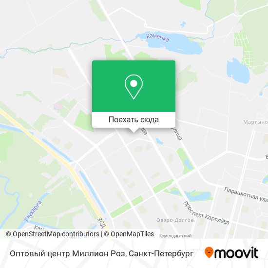 Карта Оптовый центр Миллион Роз