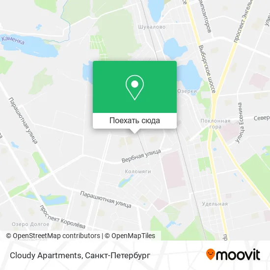 Карта Cloudy Apartments