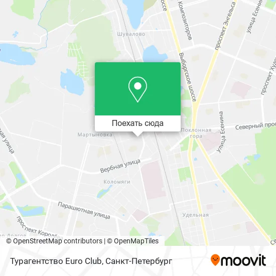 Карта Турагентство Euro Club