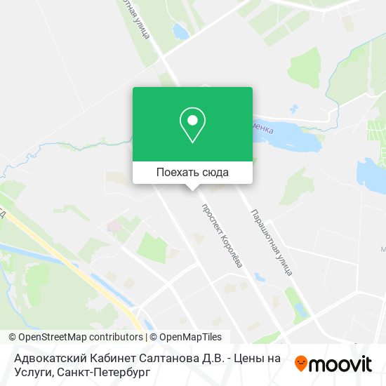 Карта Адвокатский Кабинет Салтанова Д.В. - Цены на Услуги