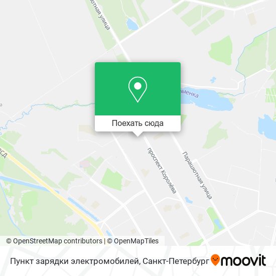 Карта Пункт зарядки электромобилей