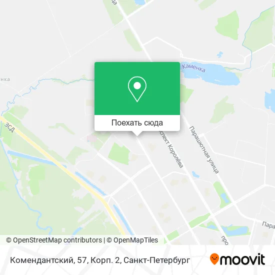 Карта Комендантский, 57, Корп. 2