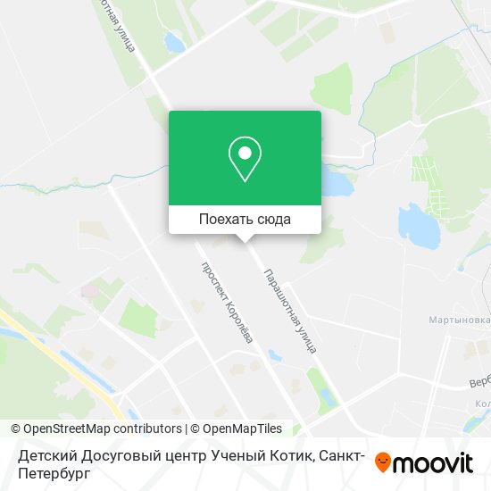 Карта Детский Досуговый центр Ученый Котик