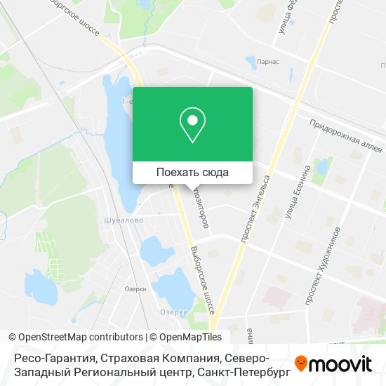 Карта Ресо-Гарантия, Страховая Компания, Северо-Западный Региональный центр