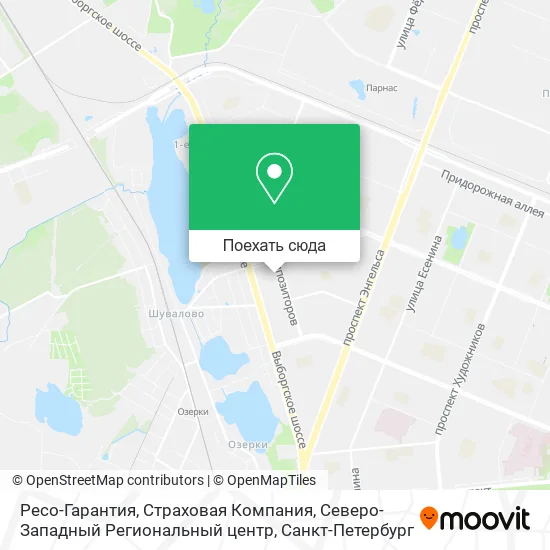 Карта Ресо-Гарантия, Страховая Компания, Северо-Западный Региональный центр