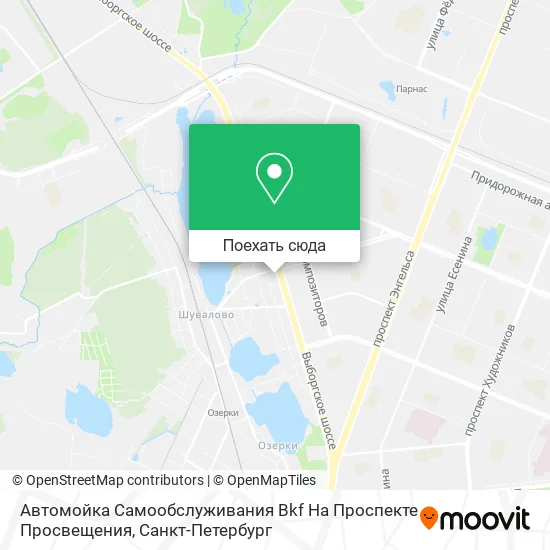 Карта Автомойка Самообслуживания Bkf На Проспекте Просвещения
