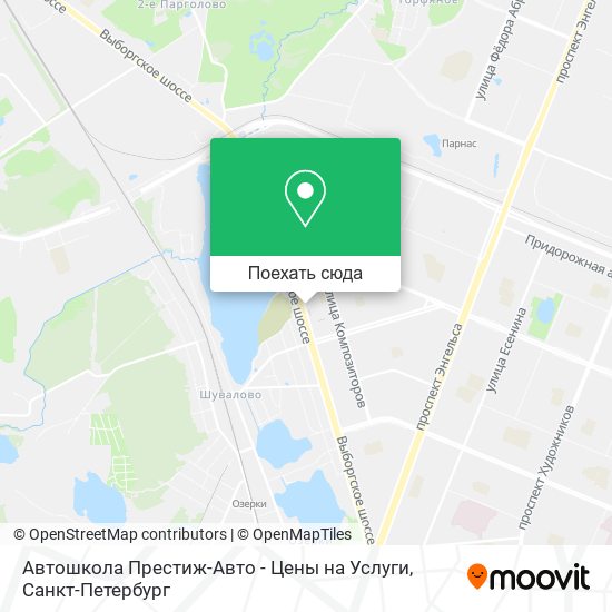 Карта Автошкола Престиж-Авто - Цены на Услуги