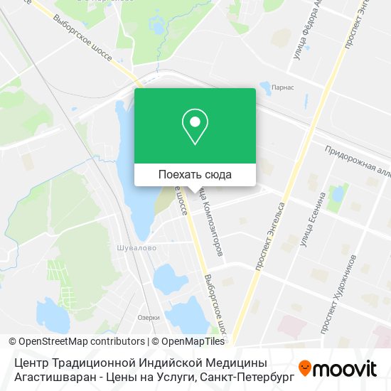 Карта Центр Традиционной Индийской Медицины Агастишваран - Цены на Услуги
