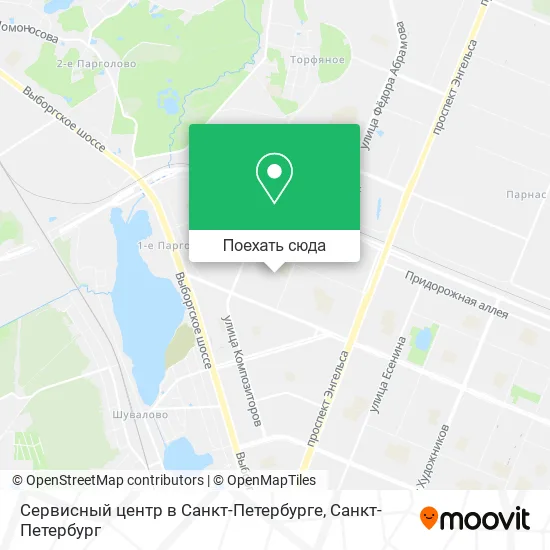 Карта Сервисный центр в Санкт-Петербурге