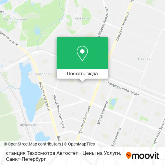 Карта станция Техосмотра Автостеп - Цены на Услуги