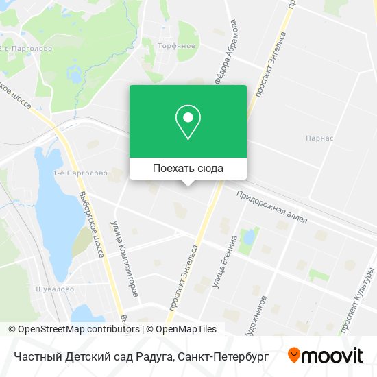 Карта Частный Детский сад Радуга