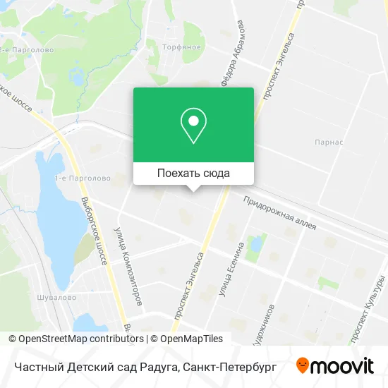 Карта Частный Детский сад Радуга